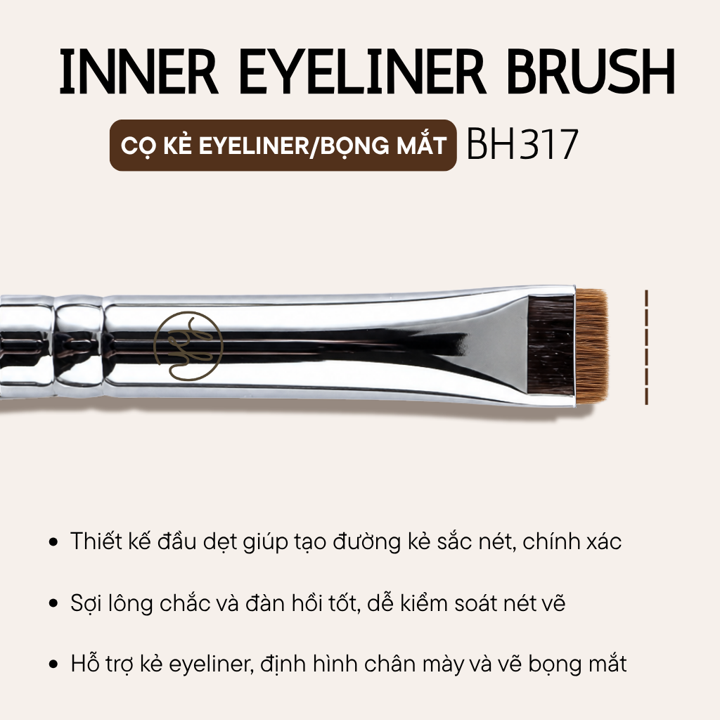 Cọ Kẻ Viền Mắt Trong BH Cosmetics Inner Eyeliner Brush BH317